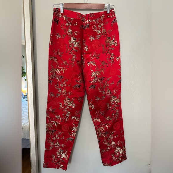 Vintage Inspired Asian Brocade Pants Size 4 - Picture 2 of 4